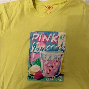 Zara Mens Lemonade Graphic Tee - Yellow